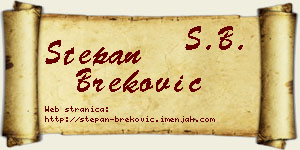 Stepan Breković vizit kartica
